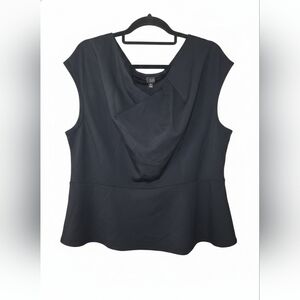 2 For $20 Classic Black Minimalist,business Casual, Sleeveless Peplum.